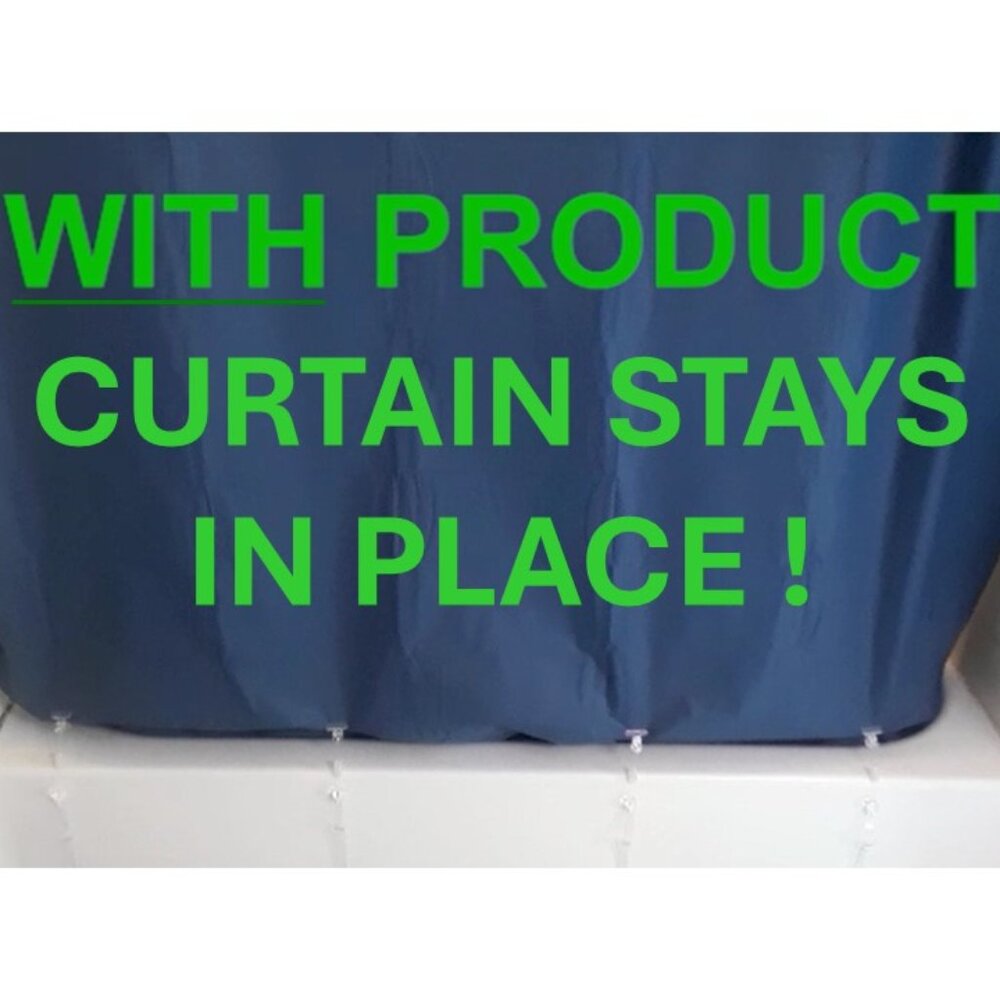 4 Shower Curtain Restrainers (CLEAR) Keeps The Shower Curtain/Liner Off of You! - Picture 4 of 4